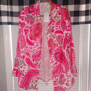 Pink Parsley print blouse